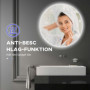 Rund Badrumsspegel Ø 60 cm med Back LED Belysning
