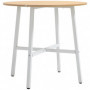 Matbord Rund Industriell-design Ek/Vit Ø80 x 76H cm