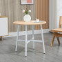 Matbord Rund Industriell-design Ek/Vit Ø80 x 76H cm