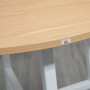Matbord Rund Industriell-design Ek/Vit Ø80 x 76H cm