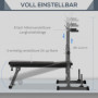 Bänkpress 8 Positions 98 - 122 cm Svart Grå