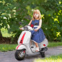 Vespa El Motorcykel för barn med Musik & Strålkastarev 3 km/h Vit