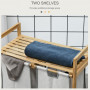 Tvättkorg 2 Tvättpåsar 40L Bambu 64 x 33 x 73 cm