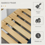 Tvättkorg 2 Tvättpåsar 40L Bambu 64 x 33 x 73 cm