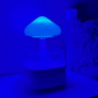 Luftfuktare Med Vattendroppe Diffusor LED Nattljus / Regneffekt, Nattlampa