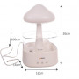 Luftfuktare Med Vattendroppe Diffusor LED Nattljus / Regneffekt, Nattlampa