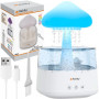 Luftfuktare Med Vattendroppe Diffusor LED Nattljus / Regneffekt, Nattlampa