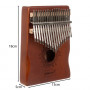 Musikinstrument Kalimba 17-nyckels – Komplett Set med Stämningshammare, Tumskydd och Tillbehör
