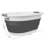 Vikbar Tvättskål/Badvask 25L – Perfekt för Hushåll och Utomhusbruk med Handtag
