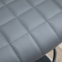 2-Pack Barstol Justerbar Höjd Retrodesign Grå Läder