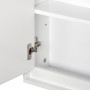 Vägg Badrumsskåp med Spegel, Förvaringshylla Dubbel Dörr Vit