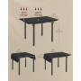 Matbord för 2-4 personer, hopfällbart, för små rum Svart