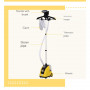 Vertikal Steamer Med Inbyggd Stand Galge 1,4 L 1950 W Gul Svart