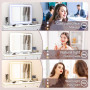 Sminkspegel med Touch-kontroll LED-belysning 80 x 62 cm​