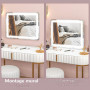 Sminkspegel med Touch-kontroll LED-belysning 80 x 62 cm​