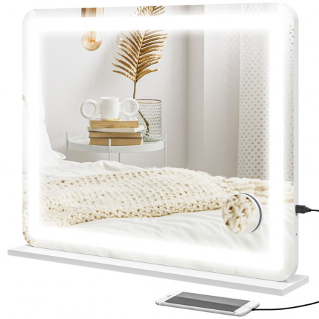 Sminkspegel med Touch-kontroll LED-belysning 80 x 62 cm​