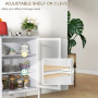 Skänk Sidobord 2 Nätdörrar, Justerbar Hylla 80 x 37 x 92 cm Vit