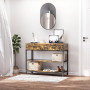 Konsolbord Industriell Trä med 2 Lådor Vintage Brun 100 x 35 x 79,2 cm
