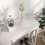 Konsolbord i 2 nivåer med Låda och Nedre hylla Vit 100 x 30 x 81 cm