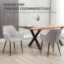 Matstolar 2-pack Moder Design Sammet Ljusgrå 54 x 57 x 80 cm