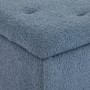 Sittbänk Teddy Fleece Blå med Förvaringsutrymme 95 x 38 x 45 cm