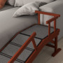 Hundramp Avtagbara Räcken, Halkfritt 125 x 40 x 56 cm brun/grå
