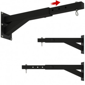 Väggfäste för boxningssäck – justerbart 5 lägen, med kedjor & 360° ...