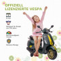 Vespa El Motorcykel för Barn 3 km/h med Musik & Strålkastarev - Mörkgrön