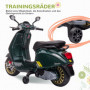 Vespa El Motorcykel för Barn 3 km/h med Musik & Strålkastarev - Mörkgrön