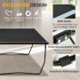 Pingisbord Standard 274 x 152,5 x 76 cm med Hjul Svart