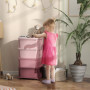 Barnrum Förvaring med 4 lådor Plast Rosa 37 x 37 x 76 cm