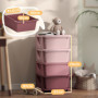 Barnrum Förvaring med 4 lådor Plast Rosa 37 x 37 x 76 cm