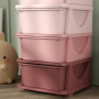 Barnrum Förvaring med 4 lådor Plast Rosa 37 x 37 x 76 cm