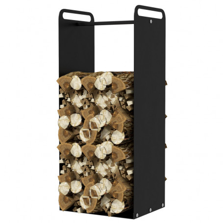 Vedställ 2 Bärhandtag Metallram upp till 30 kg 36 x 30 x 90 cm, svart