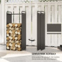 Vedställ 2 Bärhandtag Metallram upp till 30 kg 36 x 30 x 90 cm, svart