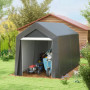 Redskapsbod Tält 360 x 210 x 235 cm Ventilationsfönster, Mörkgrå
