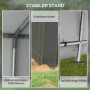 Redskapsbod Tält 360 x 210 x 235 cm Ventilationsfönster, Mörkgrå