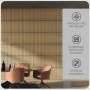 Akustikpanel Vägg Ljudabsorption 4-pack 60 x 60 cm DIY Enkel Installation, Ek