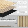 Akustikpanel Vägg Ljudabsorption 4-pack 60 x 60 cm DIY Enkel Installation, Ek