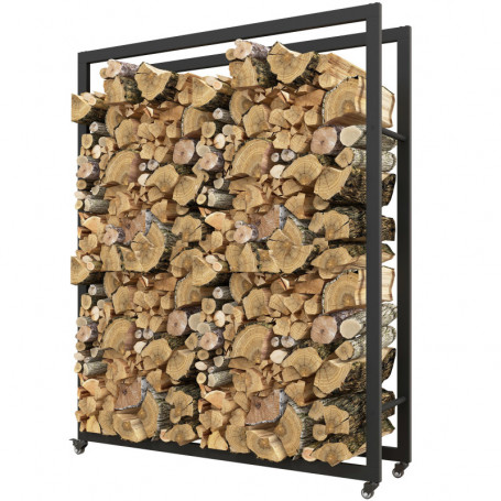Vedställ med Hjul 150 kg 120 x 32 x 151 cm Inomhus- och Utomhusbruk