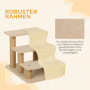 Husdjurstrappa 3 Steg Mysig Beige 46 x 35 x 35 cm