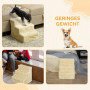 Husdjurstrappa 3 Steg Mysig Beige 46 x 35 x 35 cm