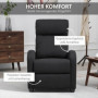 Relax Fåtölj med Liggfunktion och Fotstöd Svart Linne