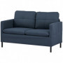 Soffa 2-sits Kamy Mörkblå Linne 135 x 67 x 80 cm