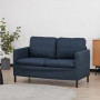 Soffa 2-sits Kamy Mörkblå Linne 135 x 67 x 80 cm