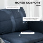 Soffa 2-sits Kamy Mörkblå Linne 135 x 67 x 80 cm