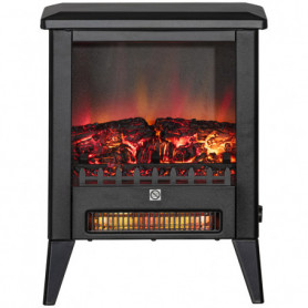 Eelektrisk Kamin med Flamma Effekt 1800 W Svart 36 x 21 x 47 cm
