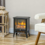 Eelektrisk Kamin med Flamma Effekt 1800 W Svart 36 x 21 x 47 cm