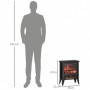 Eelektrisk Kamin med Flamma Effekt 1800 W Svart 36 x 21 x 47 cm