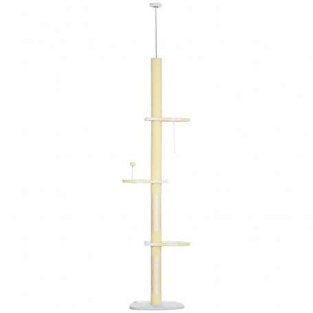 Hög Klösträd Tak Höjd 220 - 260 cm med 3 Våningar Gul Vit Blå